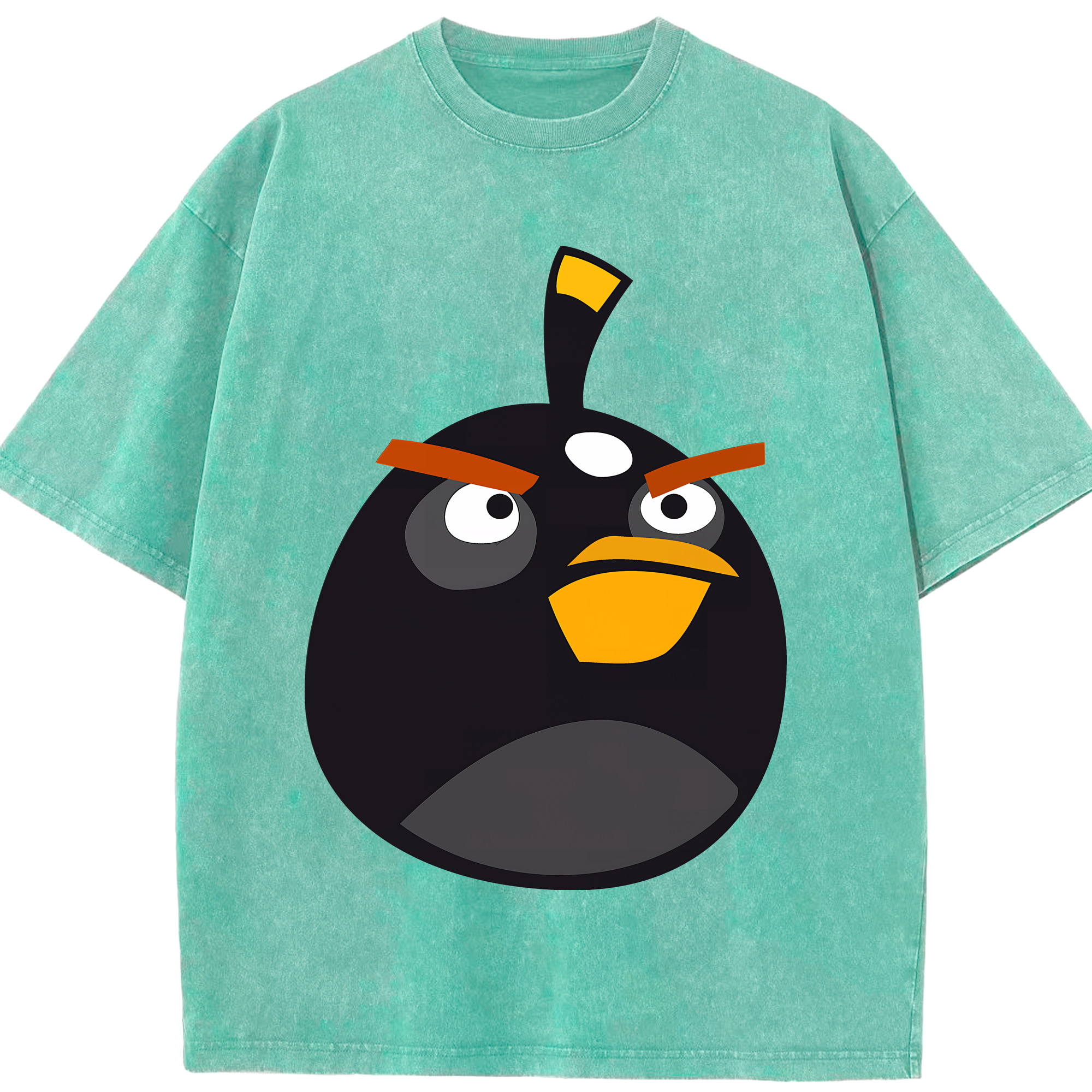 （画像用） Angry Birds アングリーバード 綿100% ヴィンテージ風 半袖Tシャツ（フロントプリント）